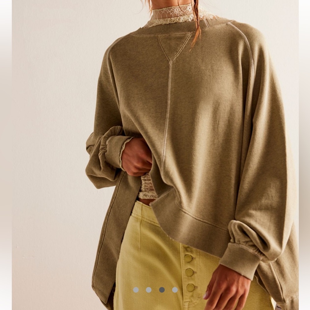 Free People Rework it & reverse it sweatshirt - Picture 2 of 7